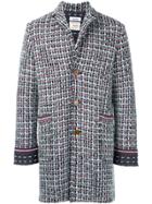 Coohem Buttoned Tweed Coat - Grey