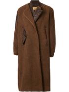 System Textured Wool Coat - Brown