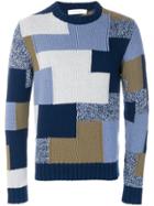 Cruciani Colour Block Jumper - Blue