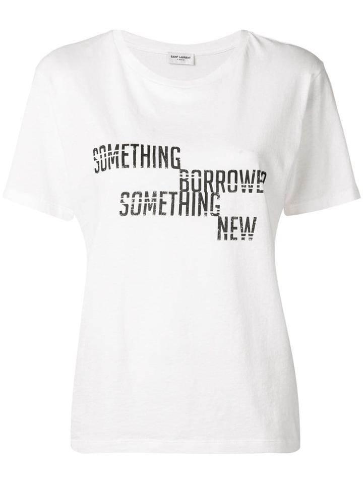 Saint Laurent Something Borrowed T-shirt - White