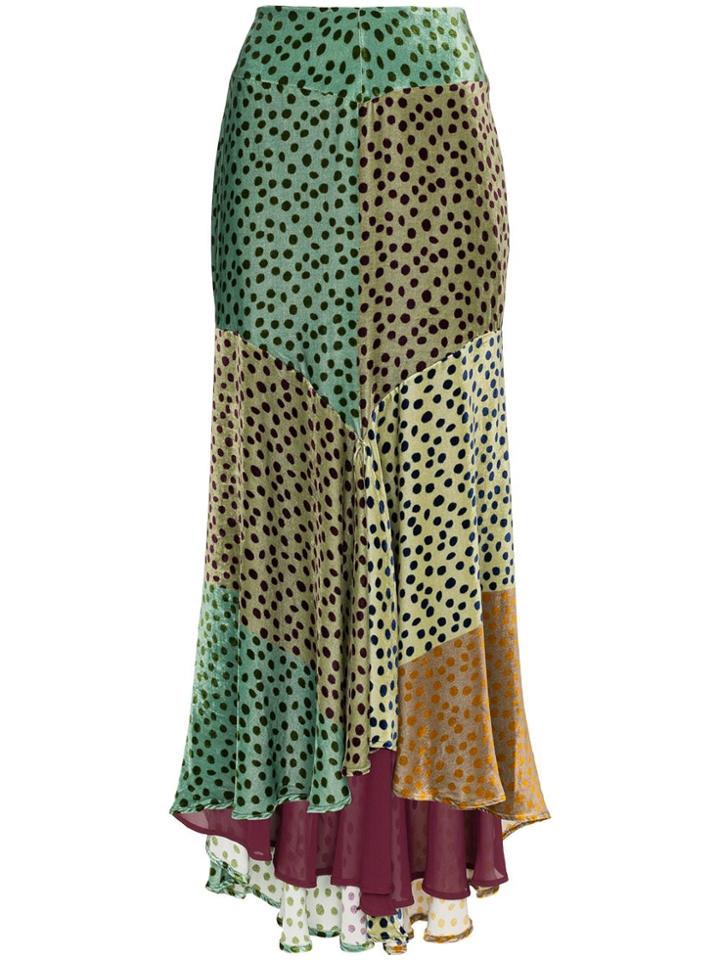 Silvia Tcherassi Delilah Sky Asymmetric Skirt - Green