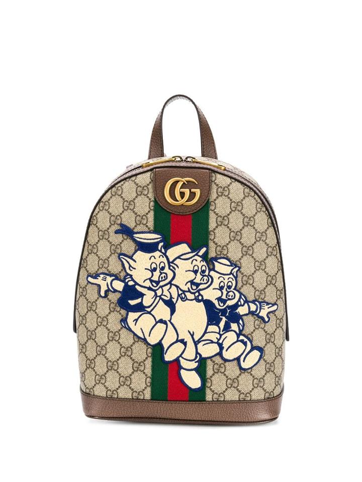 Gucci Three Little Pigs Backpack - Brown