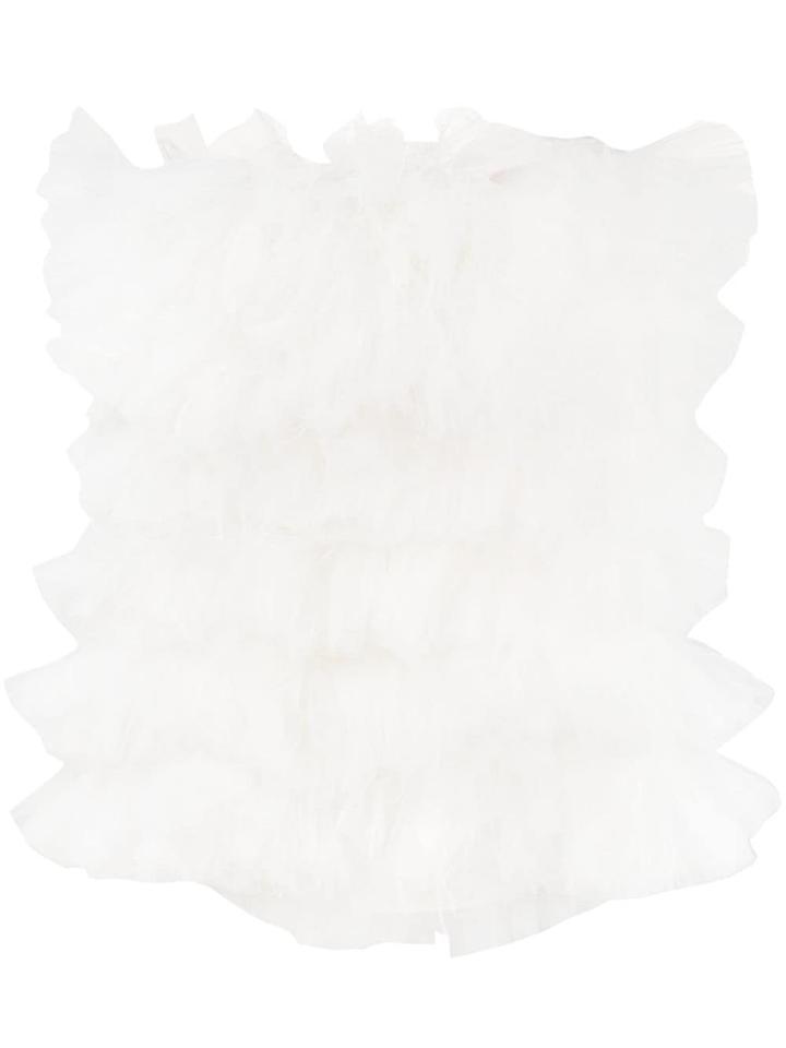 Loulou Ruffled Tulle Mini Dress - White