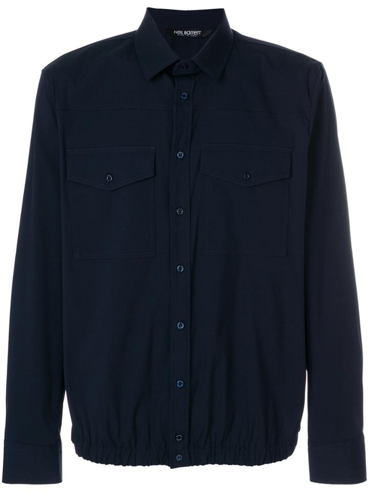 Neil Barrett Patch Pocket Shirt - Blue