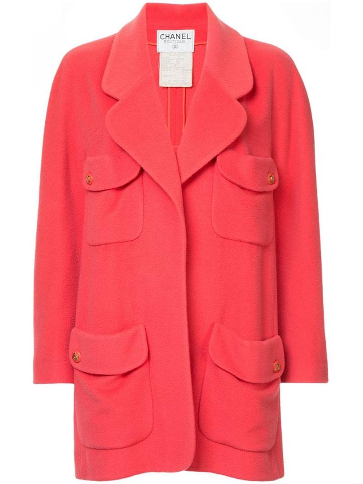 Chanel Pre-owned Cashmere Cc Logos Button Long Sleeve Jacket - Pink