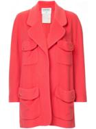 Chanel Pre-owned Cashmere Cc Logos Button Long Sleeve Jacket - Pink