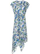 Christian Wijnants Floral Asymmetric Dress - Blue
