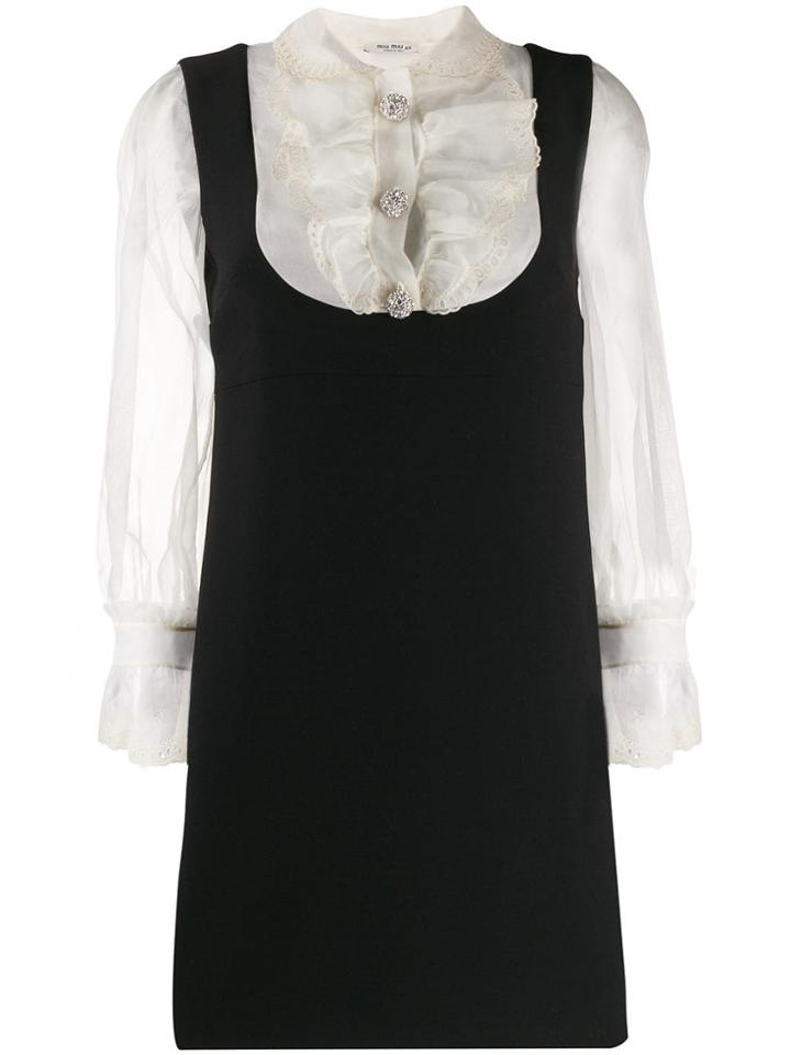 Miu Miu Layered Shirt Dress - Black