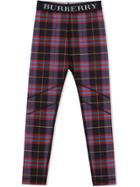 Burberry Kids Tartan Stretch Jersey Leggings - Multicolour