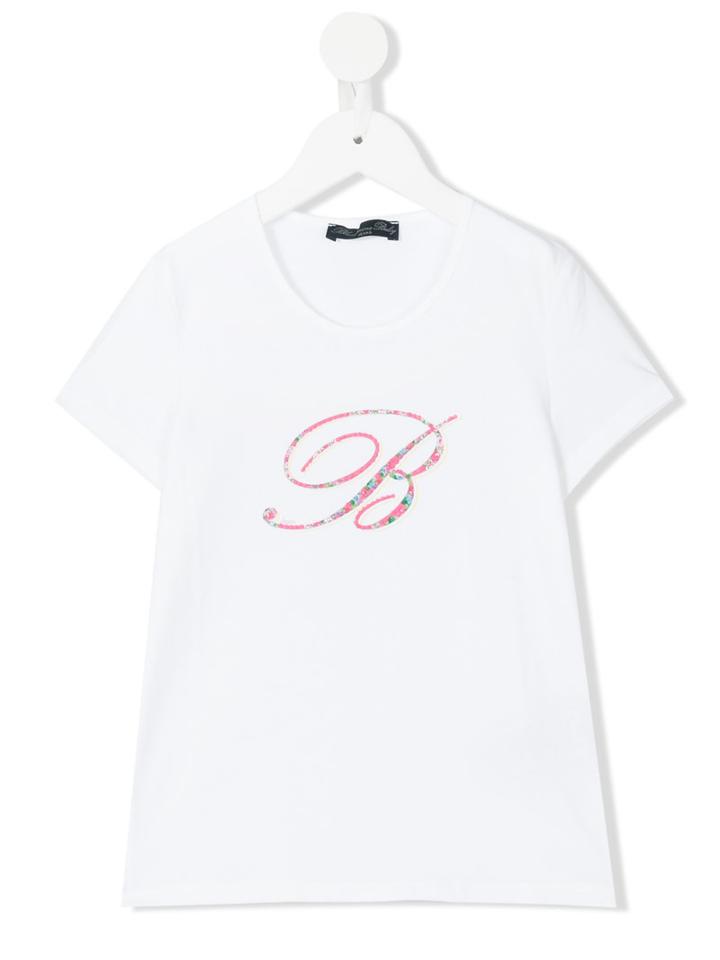 Miss Blumarine - Embellished T-shirt - Kids - Cotton/spandex/elastane - 4 Yrs, White