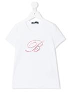 Miss Blumarine - Embellished T-shirt - Kids - Cotton/spandex/elastane - 4 Yrs, White