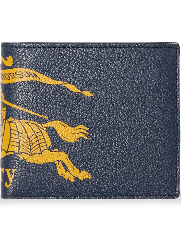 Burberry Contrast Logo Leather International Bifold Wallet - Red