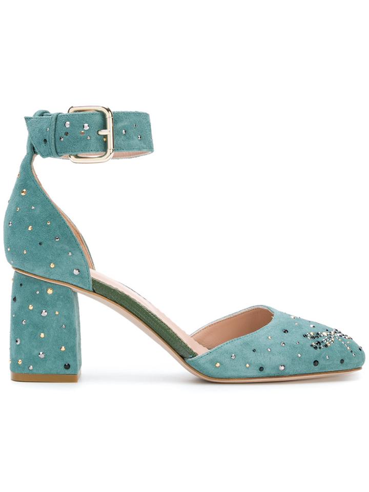 Red Valentino Embellished Pumps - Green