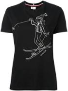 Moncler Grenoble Ski Print T-shirt, Women's, Size: Medium, Black, Cotton/polyamide