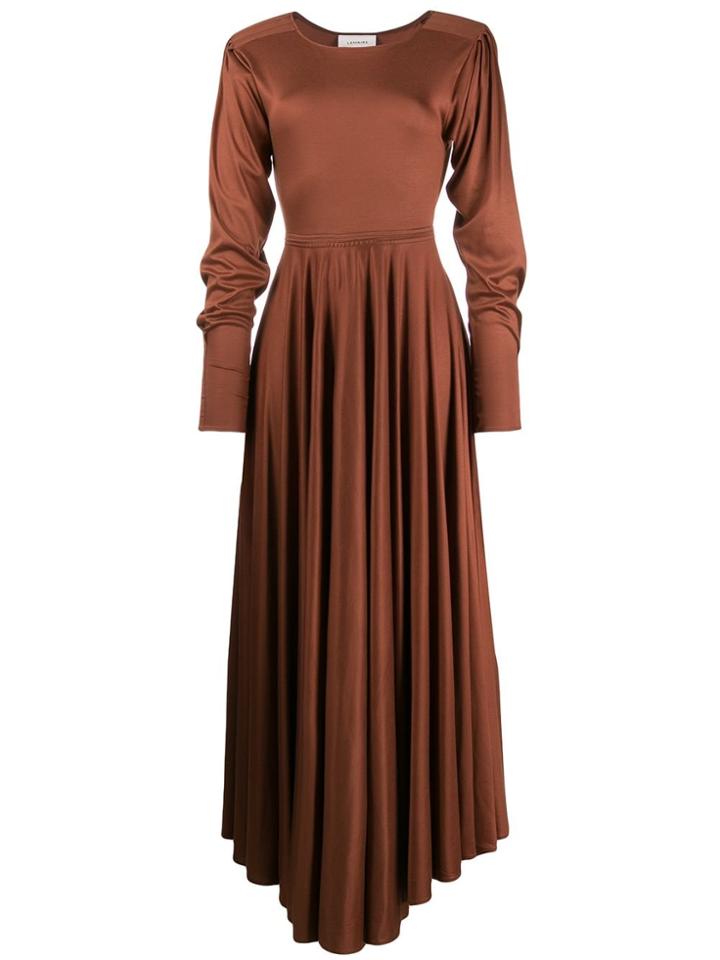 Lemaire Flared Maxi Dress - Brown