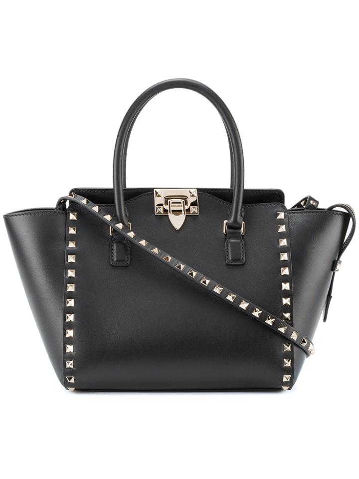 Valentino Valentino Garavani Rockstud Trapeze Tote - Black