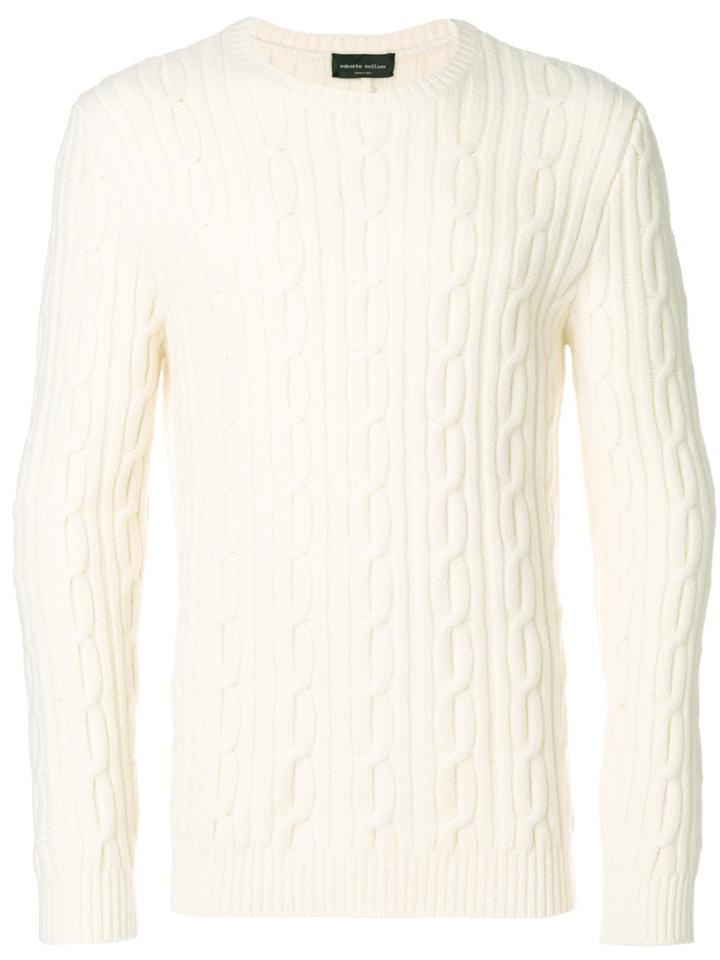 Roberto Collina Cable Knit Jumper - White