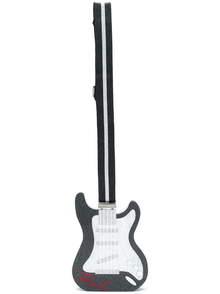 Karl Lagerfeld Guitar Minaudiere Clutch - Black