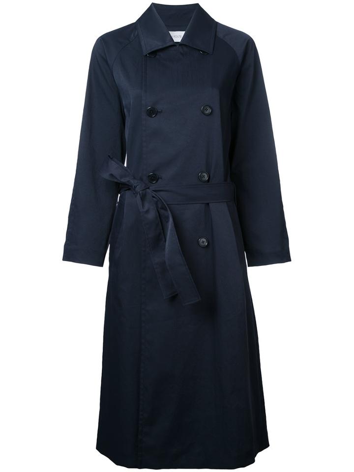 En Route Double Breasted Coat, Women's, Size: 1, Blue, Polyester