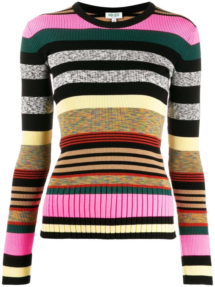 Kenzo Long Sleeves Striped Jumper - Black