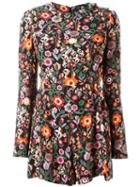 Red Valentino Floral Print Playsuit