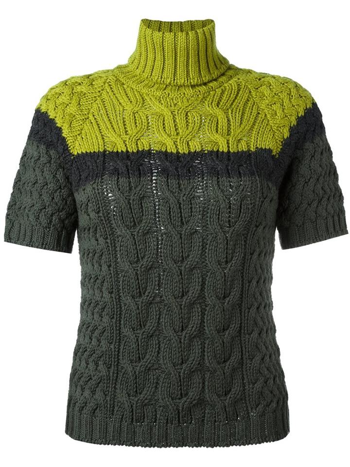 P.a.r.o.s.h. 'lany' Knit Top, Women's, Size: Medium, Green, Wool