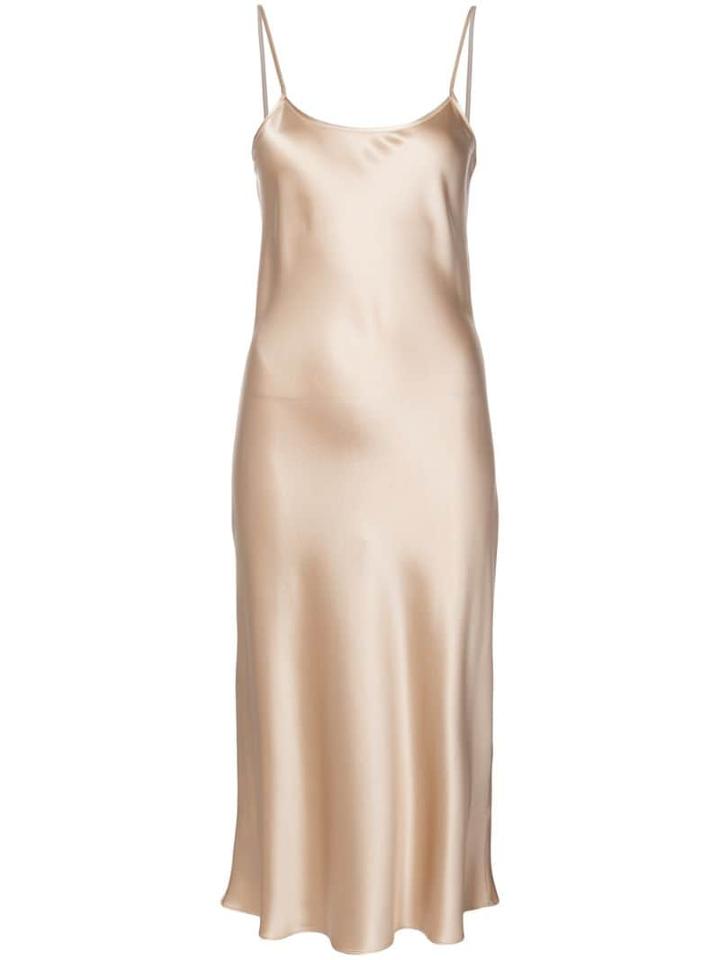 Voz Liquid Midi Dress - Neutrals