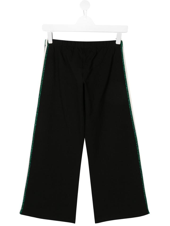 Piccola Ludo Glitter Stripe Trousers - Black