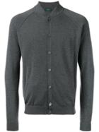 Zanone Buttoned Cardigan, Men's, Size: 50, Grey, Cotton