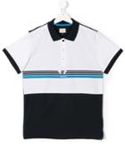 Armani Junior Teen Colour-block Polo Shirt - Blue