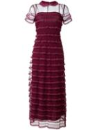Red Valentino Sheer Tulle Dress, Women's, Size: 44, Polyester/silk/cotton