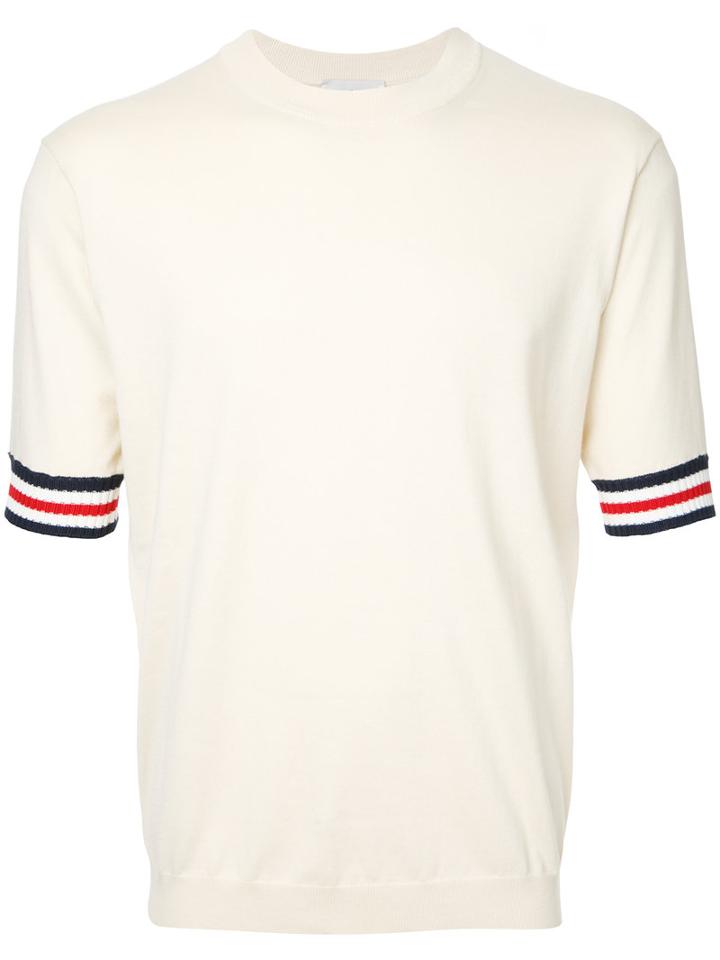 Kent & Curwen Shortsleeved Jumper, Men's, Size: Small, White, Silk/mako Cotton