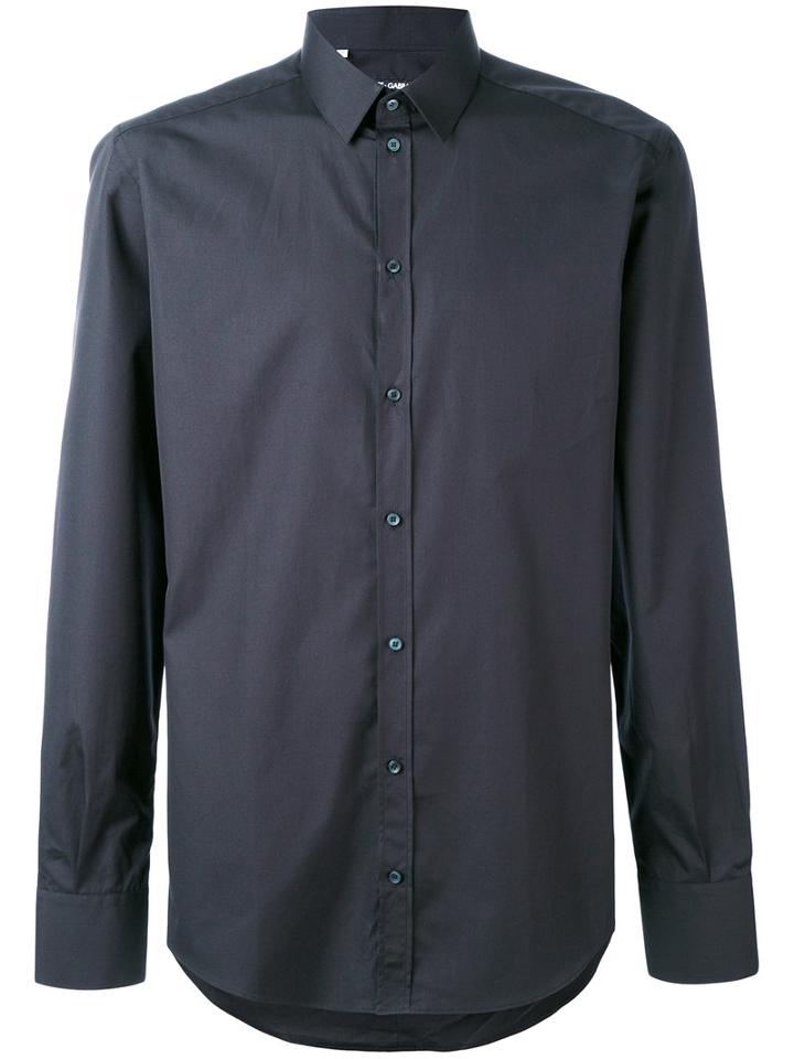 Button-up Shirt - Men - Cotton - 38, Black, Cotton, Dolce & Gabbana