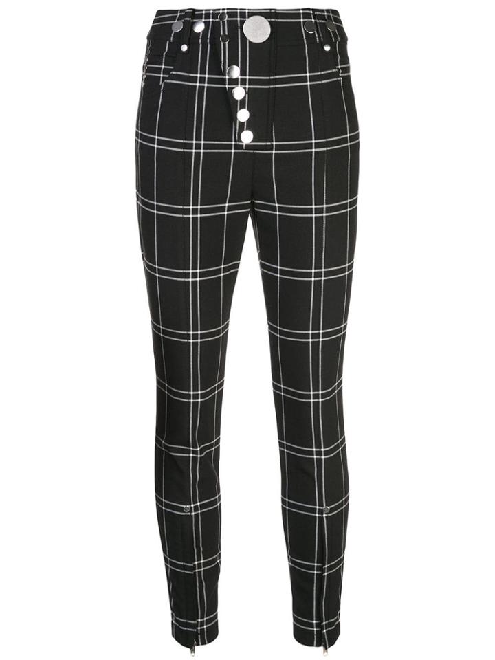 Alexander Wang Check Skinny Trousers - Black