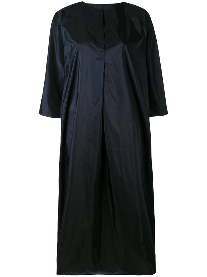Daniela Gregis - Round Neck Shirt Dress - Women - Silk - 2, Blue, Silk