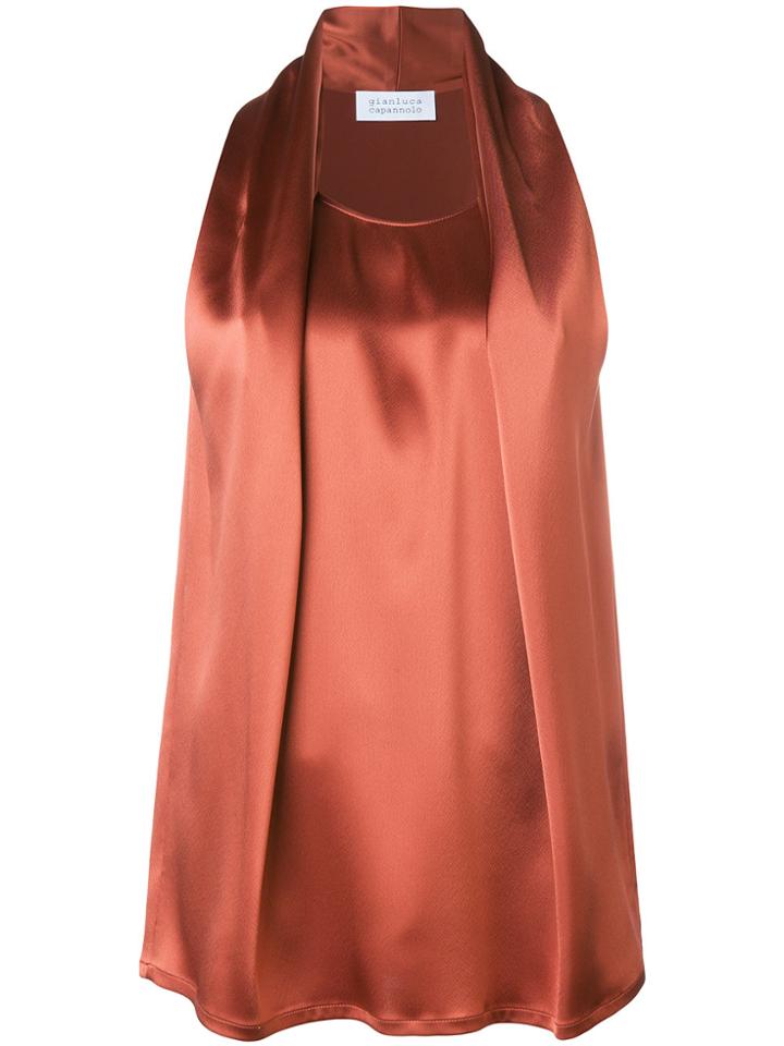 Gianluca Capannolo Satin Top - Yellow & Orange