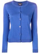 Boutique Moschino Cropped Round Neck Cardigan - Blue