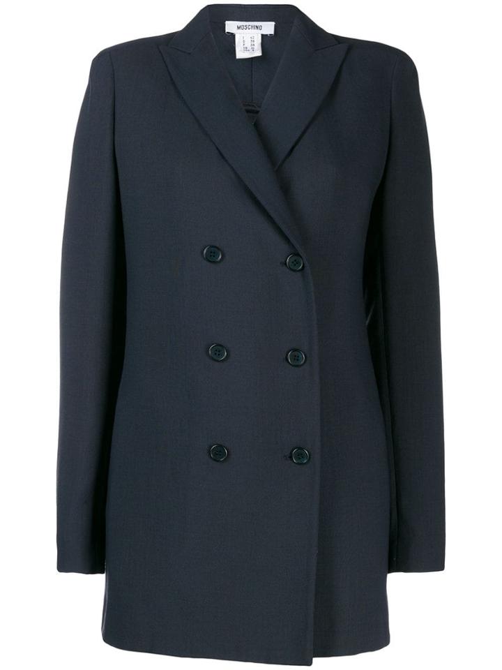 Moschino Pre-owned 1990's Double-breasted Blazer Jacket - Blue