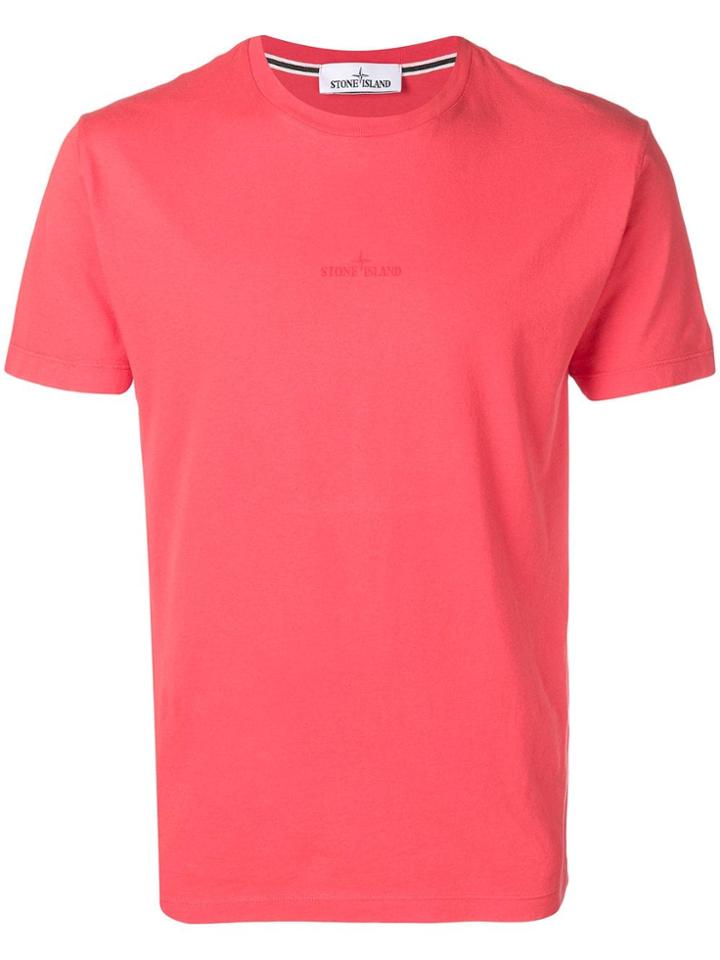 Stone Island Logo Print T-shirt - Pink