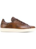Tom Ford Leather Lace-up Sneakers - Brown