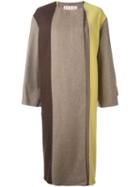 Marni Striped Coat, Women's, Size: 38, Nude/neutrals, Polyamide/virgin Wool