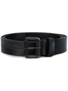 Diesel Distressed Buckle Belt, Men's, Size: 90, Black, Leather/metal