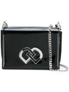 Dsquared2 'dd' Crossbody Bag, Women's, Black, Suede/patent Leather