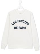 Les Coyotes De Paris Logo Print Sweatshirt, Girl's, Size: 16 Yrs, White
