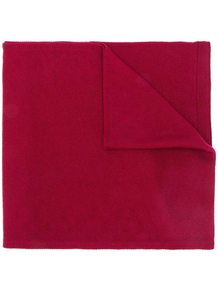 Fendi - Long Scarf With Appliqué - Women - Fox Fur/virgin Wool - One Size, Pink/purple, Fox Fur/virgin Wool
