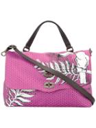 Zanellato - Feather Print Shoulder Bag - Women - Polyester - One Size, Women's, Pink/purple, Polyester