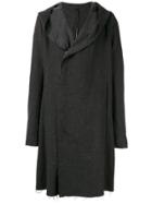 Poème Bohémien Long Hooded Coat - Black