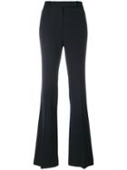 Alexander Mcqueen Flared Pleated Trousers - Blue