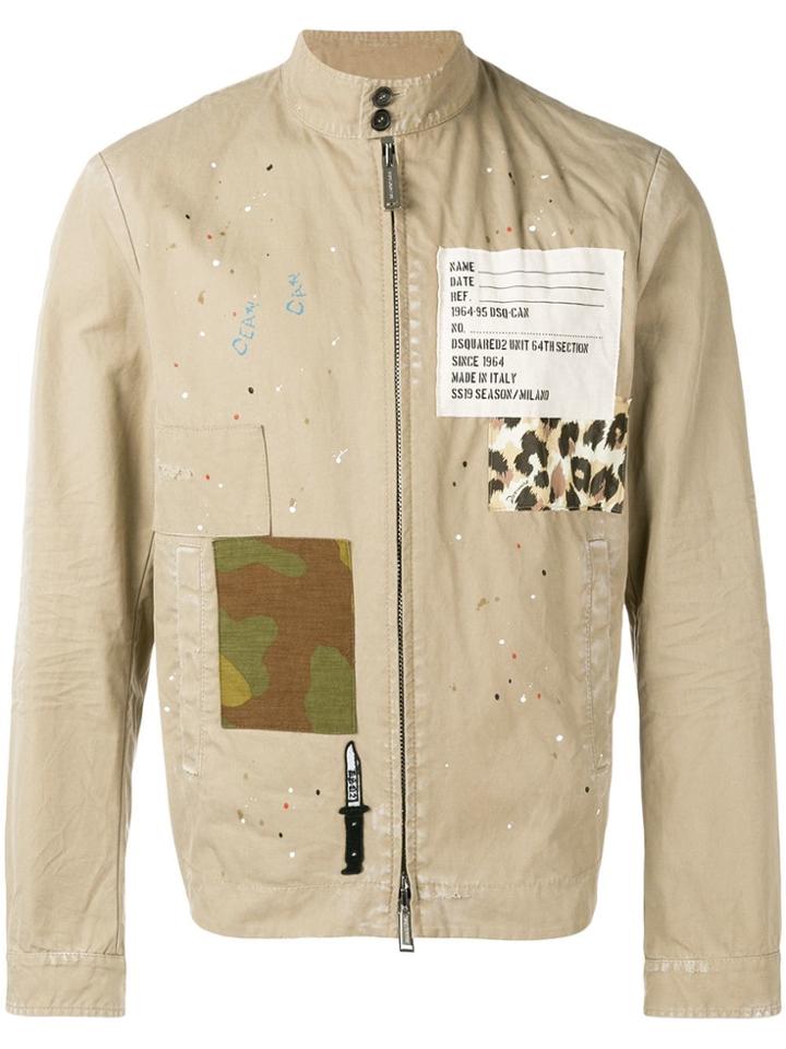 Dsquared2 Patchwork Jacket - Brown