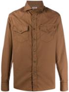 Brunello Cucinelli Long-sleeved Western Shirt - Brown
